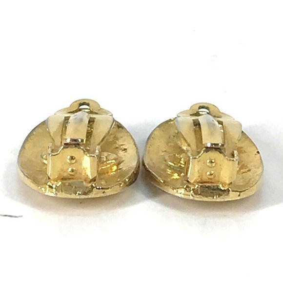 CHANEL vintage CC CC Mark Accessories Earrings Metal Gold - Picture 14 of 15